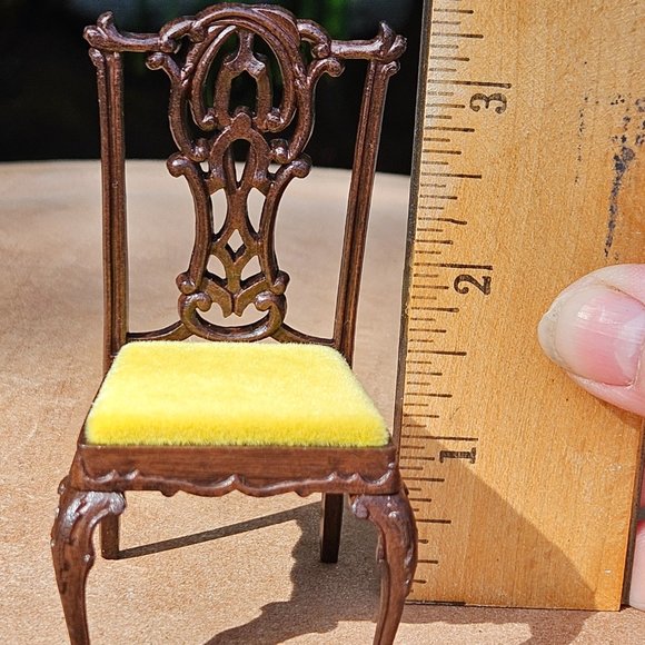 COPY - Chippendale Goebel Dollhouse Miniature Chair - Picture 12 of 14